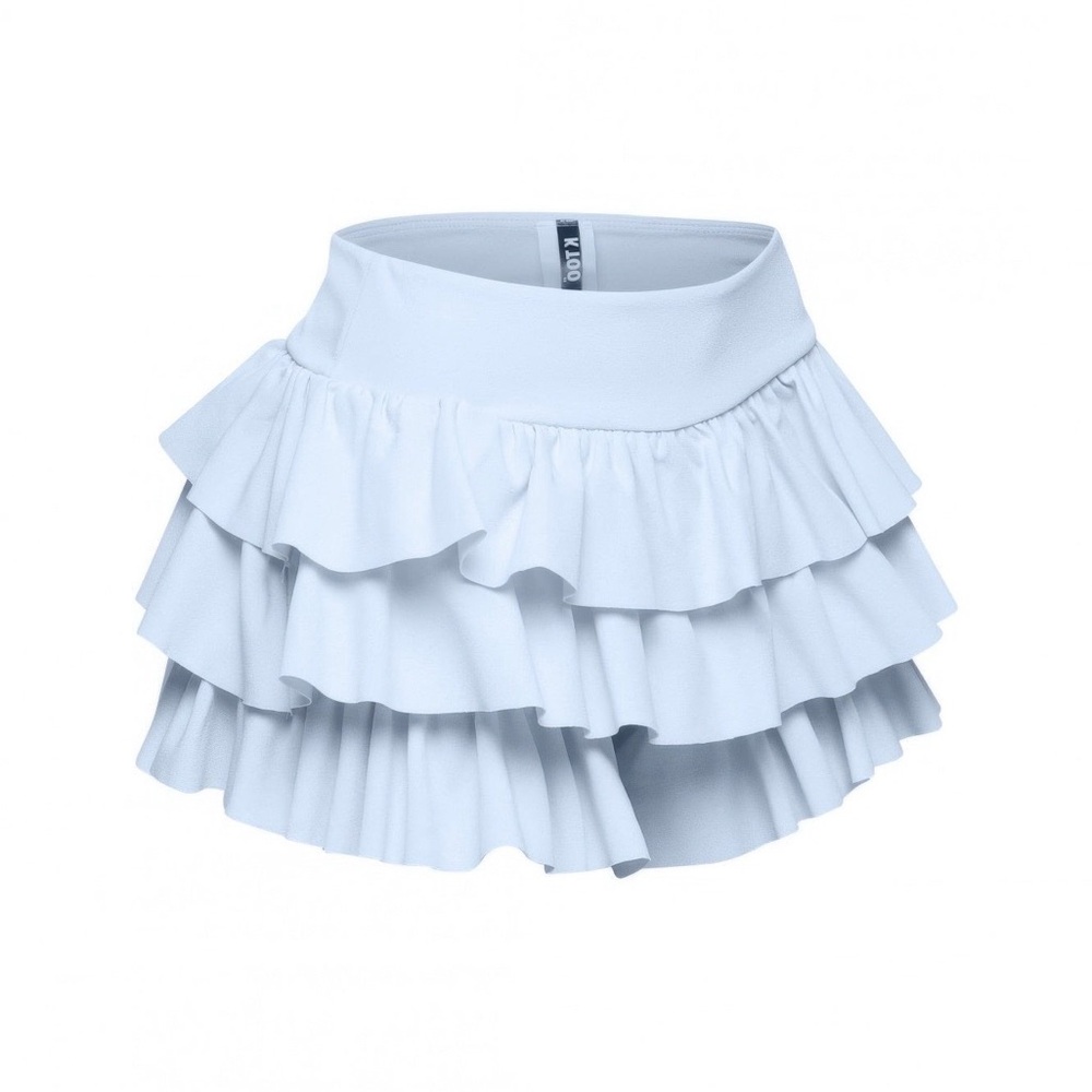 Solid Ruffled Shorts - Picture 3 of 4